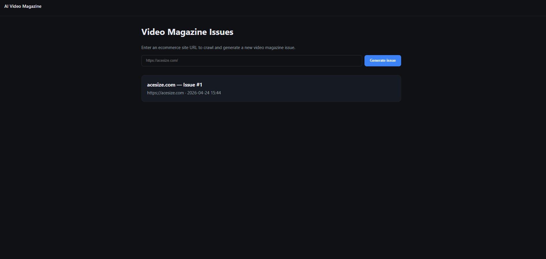 AI Video Magazine Creator — WooCommerce-to-video tool